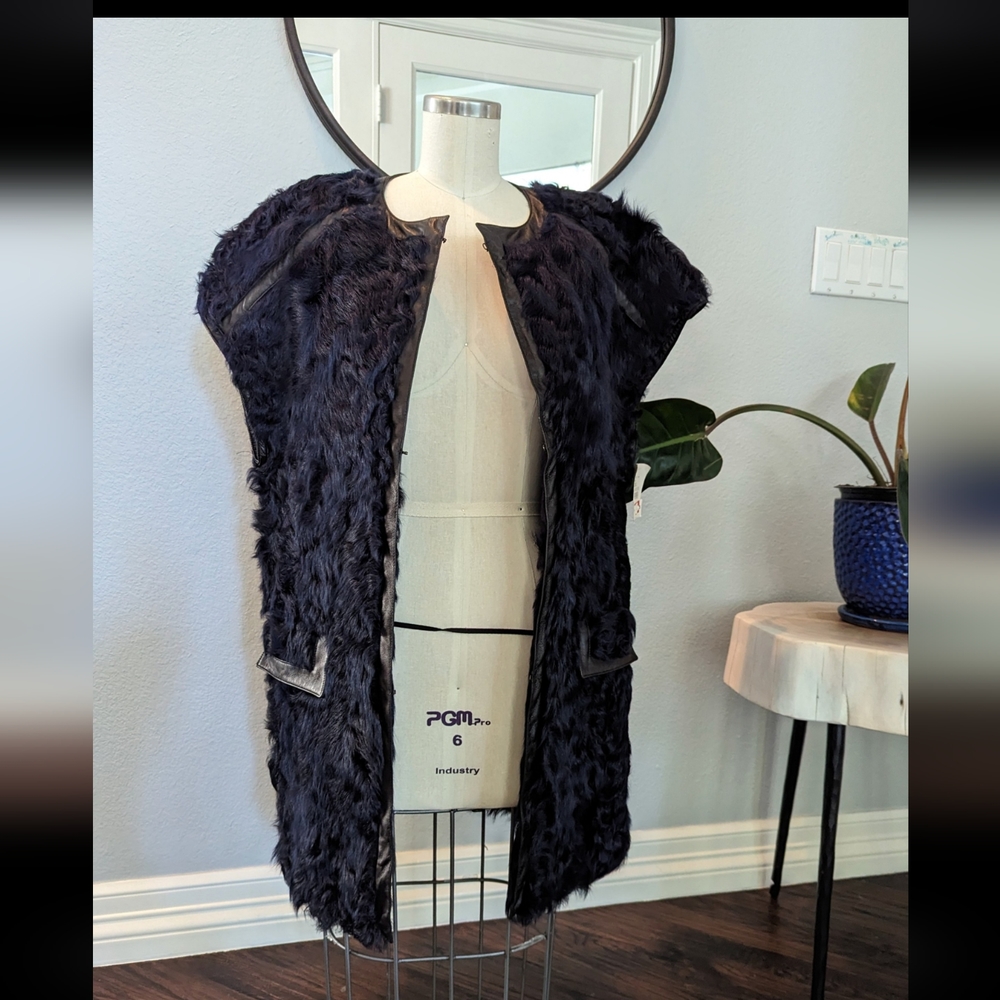 (NWT) Lamb Skin Fur Vest Coat